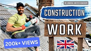 International student doing Construction work in UK  🇬🇧 । Easy or Hard? Salary? Rohit Kamboj Tracker