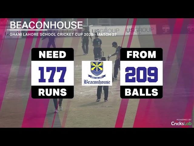 Full Highlights | Beaconhouse vs City School | Match 27 | Ghani Lahore School Cricket Cup 2025 Full Highlights | Beaconhouse vs City School | Match 27 | Ghani Lahore School Cricket Cup 2025