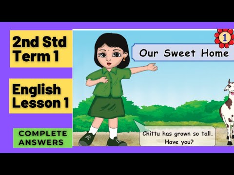 Samacheer Kalvi - Class 2 - English - Term 1 - Unit 1 - Our Sweet home -Up and Down poem | 2nd Std