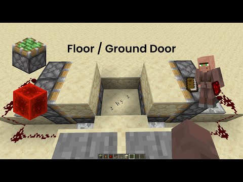Compact Hidden Piston Floor / Ground Door 2x2 in Minecraft  - 60 Seconds!