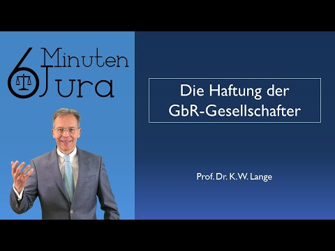 The liability of GbR partners (MoPeG)