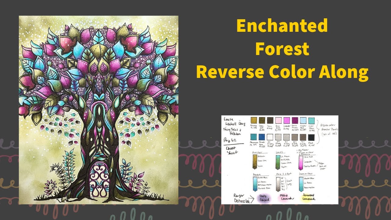 MAGICAL Reverse Color Along with Johanna Basford's Enchanted Forest