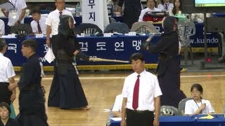 2019 한국사회인검도대회 장년부 개인전 국사검도관 김영훈 VS 두정검도관 김우경