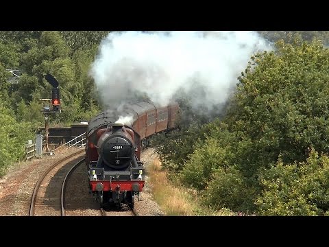 45699 'Galatea' tnt 47760 1Z95 Liverpool Lime Street - Holyhead @ Acton Grange Junction 19/07/15