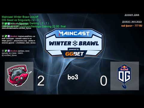 FlyToMoon vs OG Seed ( 1 - 0 ) bo3  Maincast Winter Brawl final