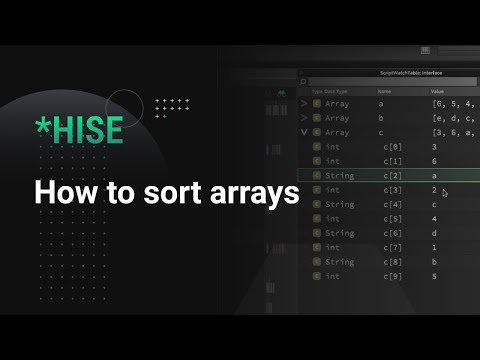 How to sort arrays in HISE