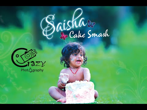 Saisha Cake Smash ll1st birthday #cakesmash#photoshootprops #babygirl#crazyphotography