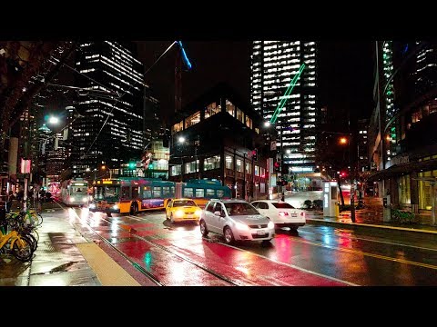 Seattle Streets at Night 2018 4K UHD