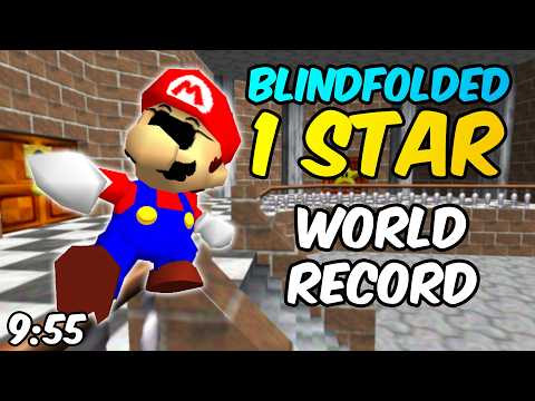 Super Mario 64 Beaten BLINDFOLDED in Under 10 Minutes