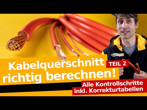 Kabelquerschnitt berechnen – Kontrollschritte & Ergebnis beurteilen - TEIL 2