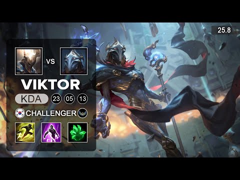 Viktor vs Pantheon Mid - KR Challenger - Patch 25.8 Season 15