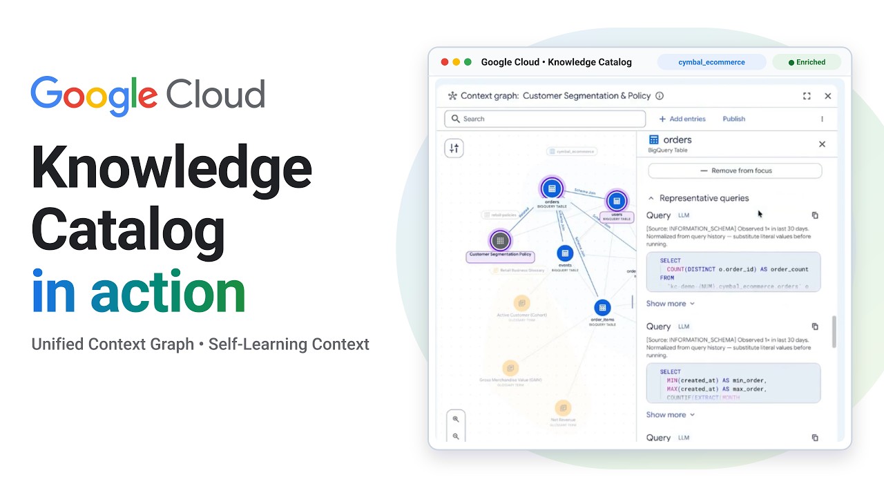 How Knowledge Catalog’s self-learning enrichment grounds enterprise AI agents