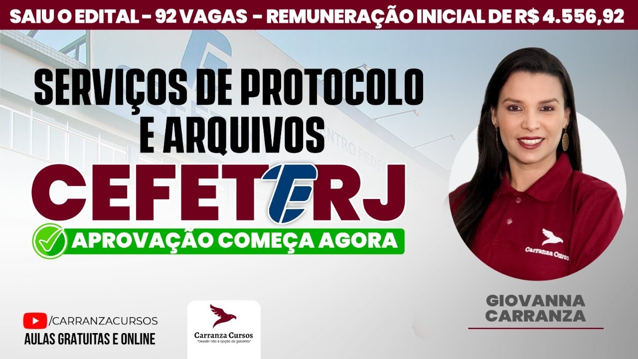 CEFET RJ - Serviços de Protocolo e Arquivos - Prof. Giovanna Carranza