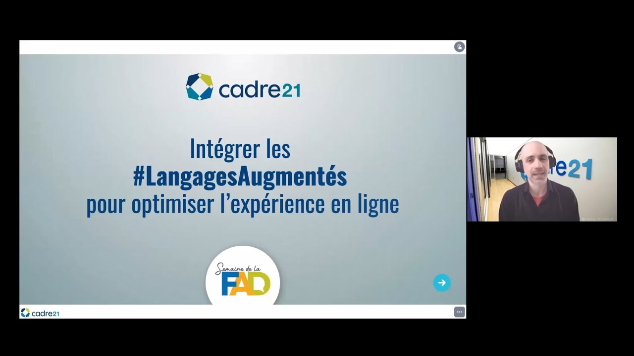 Semaine FAD 2021 : Intégrer les langages augmentés pour optimiser l’expérience en ligne