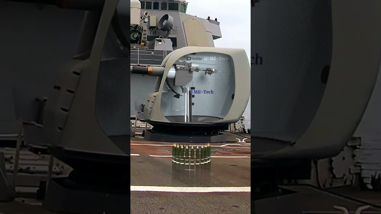 Inside the 5-inch Naval Gun - Mix of Live Action & 3D Animation