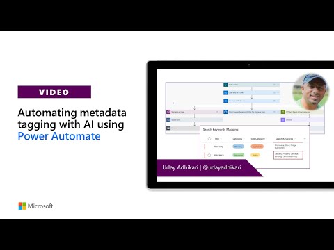 Automating metadata tagging with AI using Power Automate