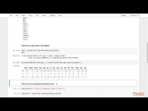 Pandas for Predictive Analysis using scikit learn Making Your Bag of Words Ready | packtpub com