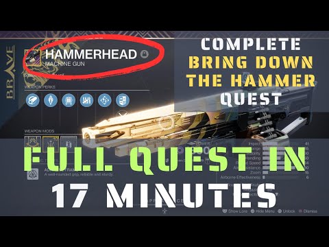 How to do the "Bring Down The Hammer" quest fast - How to get Hammerhead machine gun - Destiny 2