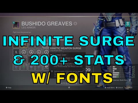 Infinite Weapon Surge & Font Mods For 200+ Stats Permanently Glitch