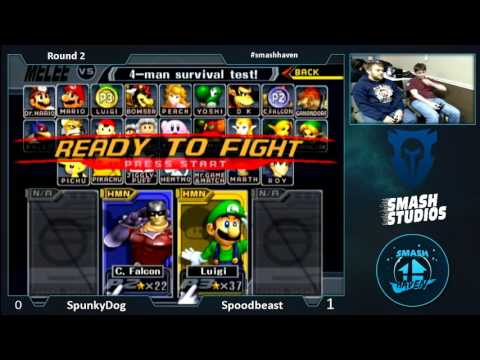 Smash Haven - SpunkyDog (Falcon) vs SpoodBeast (Luigi) SSBM Tournament