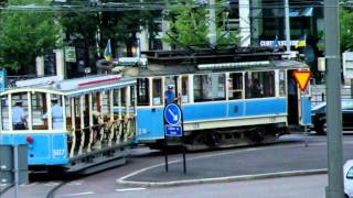 preview picture of video 'Old trams in Gothenburg Sweden. Alte Straßenbahn Göteborg Schweden'