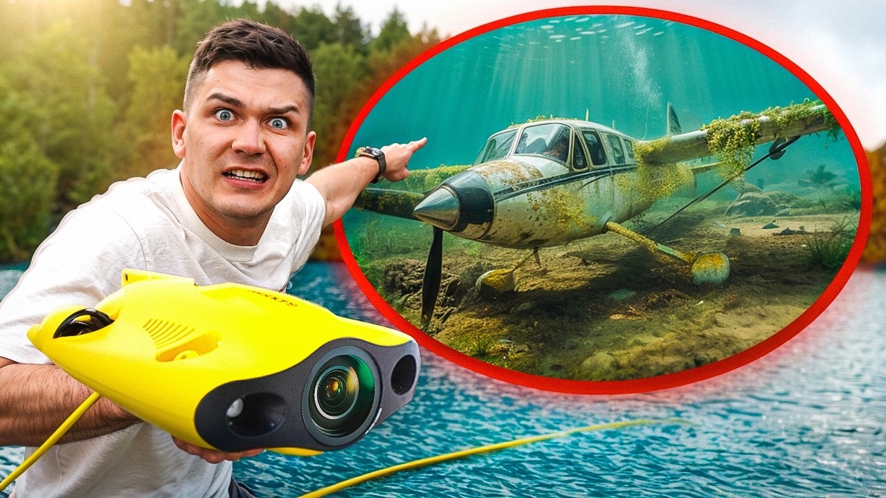 My UNDERWATER DRONE caught Crashed AIRPLANE! How did it get there?