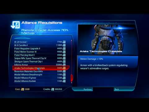 Mass Effect 3 Playthrough Pt 106 outfit and vedor stuff