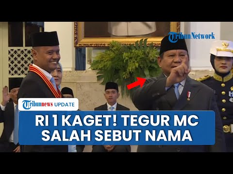 Detik-detik Prabowo Sampai Balik Badan saat MC Salah Sebut Nama Penerima Tanda Kehormatan