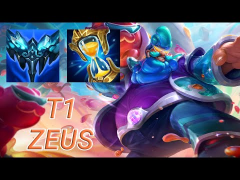 T1 Zeus Gragas Top VS Yasuo | KR Challenger Patch 13.20
