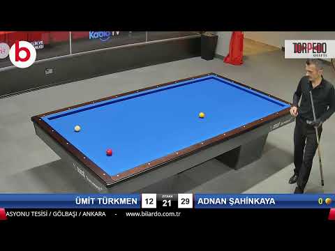 ÜMİT TÜRKMEN & ADNAN ŞAHİNKAYA Bilardo Maçı - 2022 ERKEKLER 1.ETAP-7.TUR