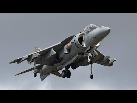 SPECTACULAR HOVERING HARRIER From The  Spanish Navy AV-8B. Armada Española. 9ª Escuadrilla.
