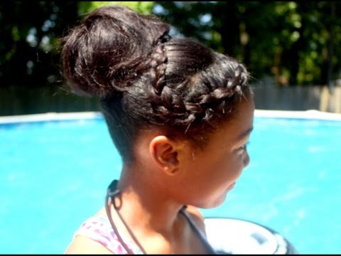 BIG Braided Summer Bun (WITHOUT WEAVE) Video