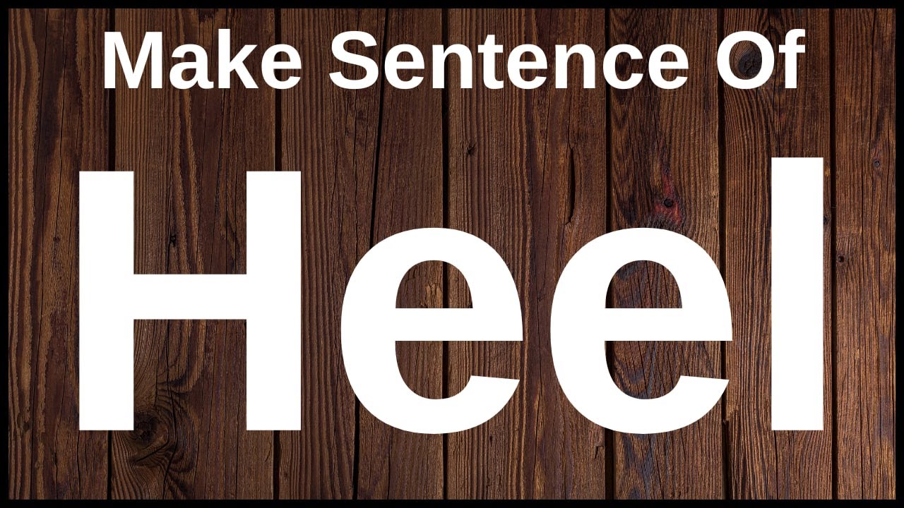 Heel In A Sentence | Make Sentences With Heel | Make Sentence Of Heel In English