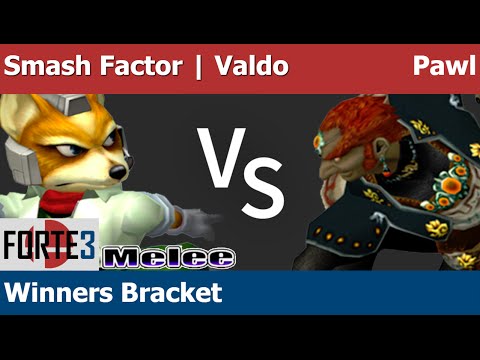 Forte 3 Melee - Smash Factor | Valdo (Fox) vs Pawl (Ganon) - Winners Bracket