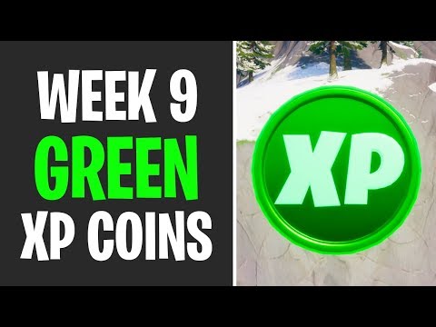 All Green XP Coin Locations WEEK 9 - Fortnite
