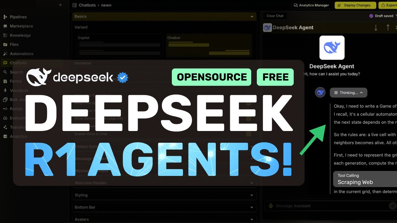 Deepseek R1 AGENTS: This FULLY FREE AI Agent CAN DO ANYTHING!