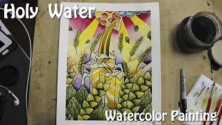 Holy Water - Watercolor Painting + Giveaway!