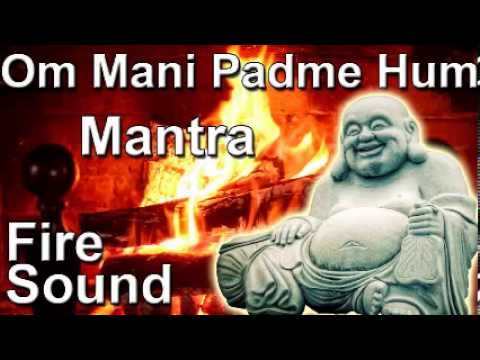 Om mani padme hum mantra 8hour full night meditation with fire sound - Relaxation zen music
