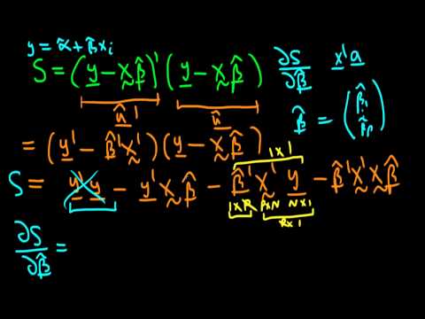 Ordinary Least Squares Estimators - derivation in matrix form - part 2