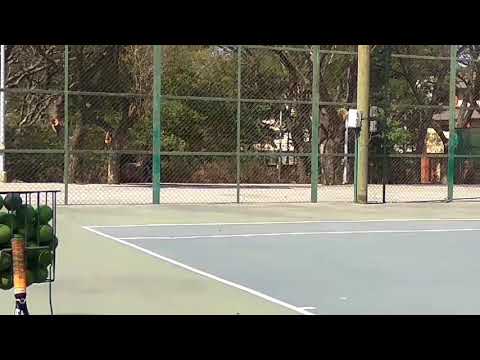 AMAZING 5 year old Namish tennis Serve practice
