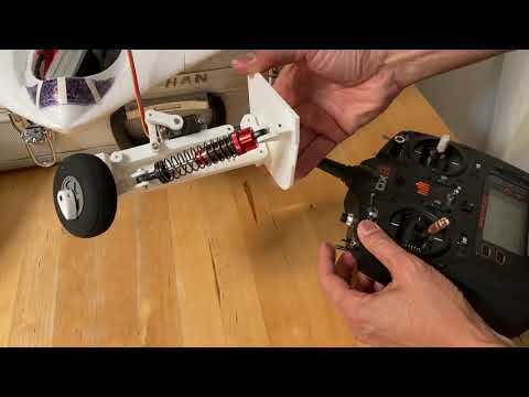 LE'S FIRST RETRACTABLE LANDING GEAR 10-20-25 USING A 9 GRAM SERVO, MG90S DIY 3D PRINTED RC