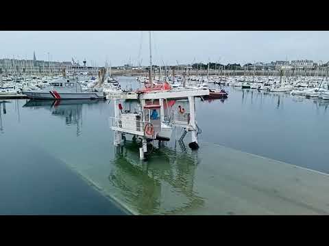 Mise à l'eau du bateau