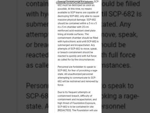 SCP-682. Object Class: Keter