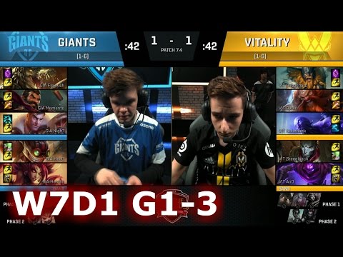 Vitality vs GIANTS | Game 3 S7 EU LCS Spring 2017 Week 7 Day 1 | VIT vs GIA G3 W7D1 1080p