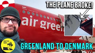 Air Greenland's only jumbo jet clipped its wing and couldn't fly (Nuuk to Copenhagen) 🇬🇱
