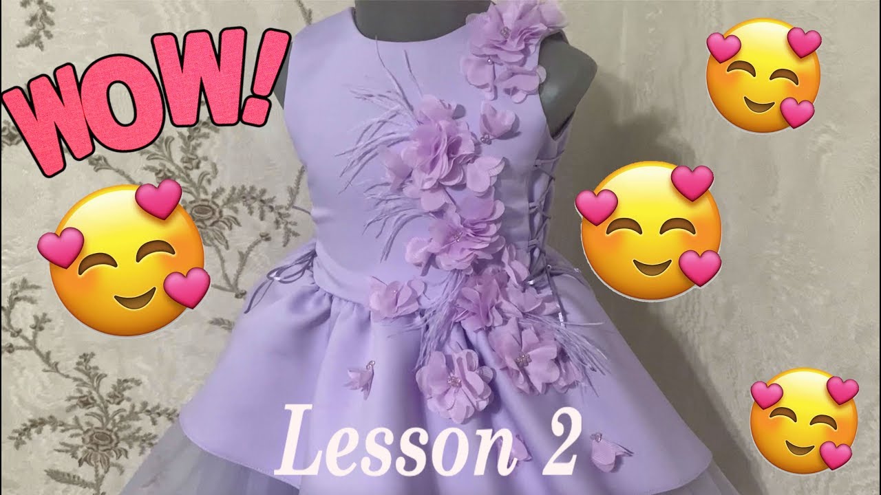 Как сшить красивое детское платье с юбкой из фатина #2 урок
