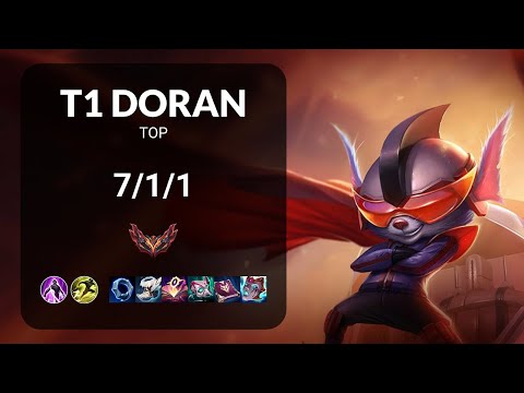 T1 Doran Rumble vs Gwen TOP - KR GRANDMASTER Patch 15.11