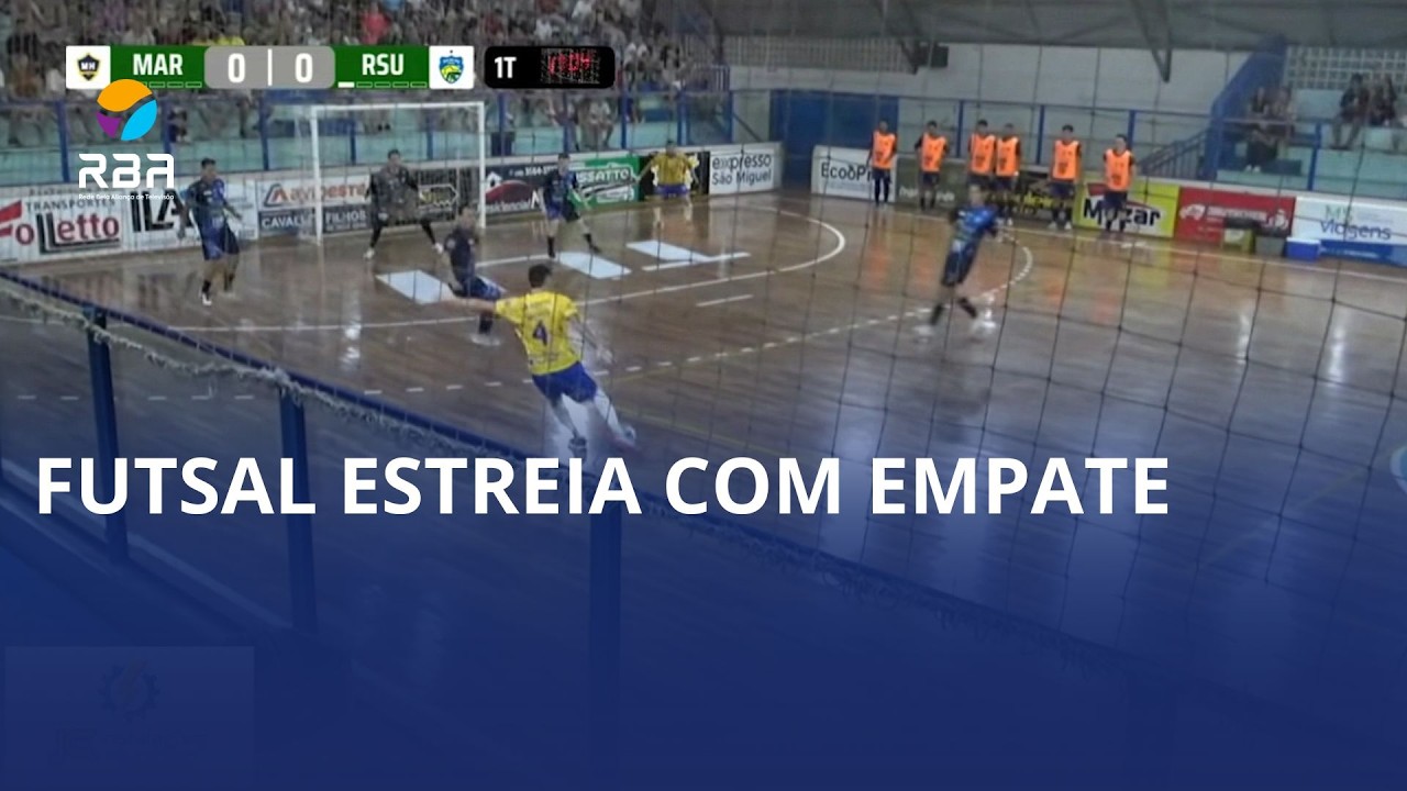 Futsal estreia com empate