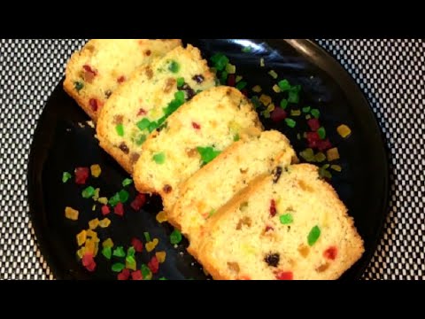 Eggless tutti frutti cake recipe | एग्ग्लेस फ्रूट केक |  Eggless tutti frutti cake