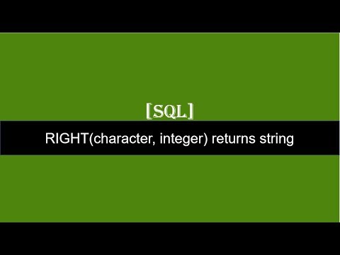 Right Function Sql Server